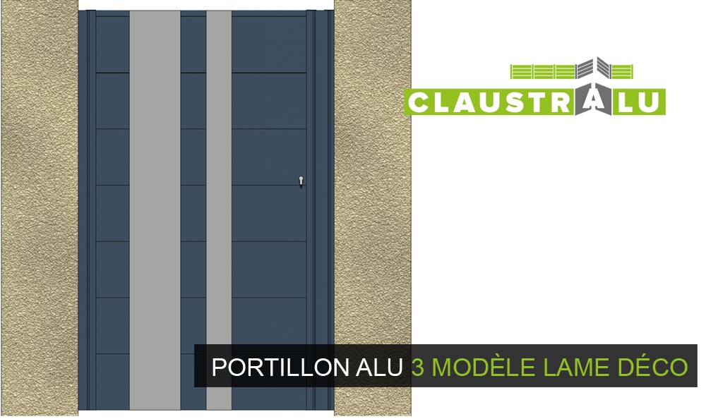 portillon alu avec décorations anodisées